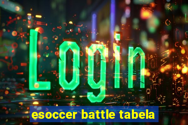 esoccer battle tabela